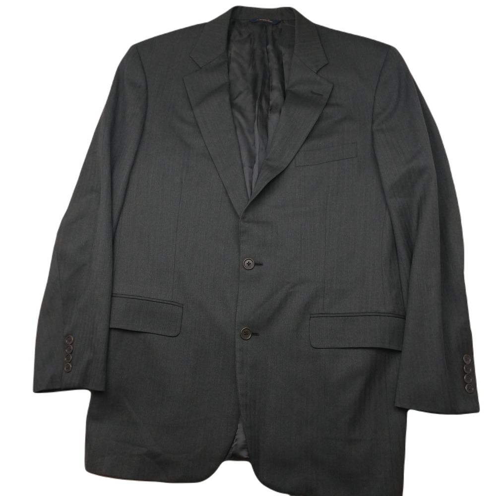 Brooks Brothers‎ Blazer Mens 41L Black 2 Button Saxxon Wool Madison Suit Jacket